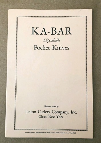 Reproduction of 1925 Ka-Bar Catalog