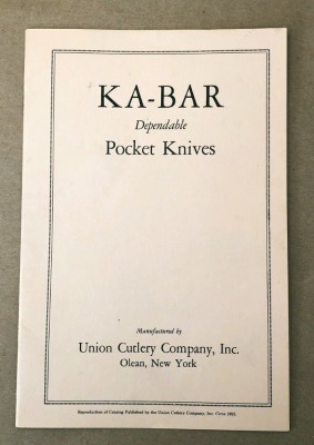 Reproduction of 1925 Ka-Bar Catalog