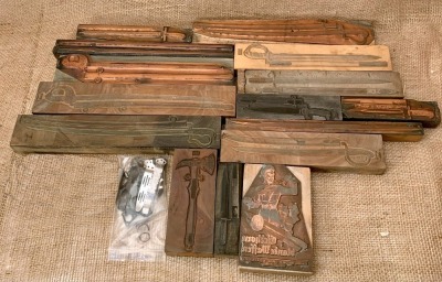 Letter Press Blocks For Printing Knives in Catalogs