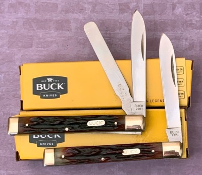 Pair of Bone Buck USA Doctor's Knife