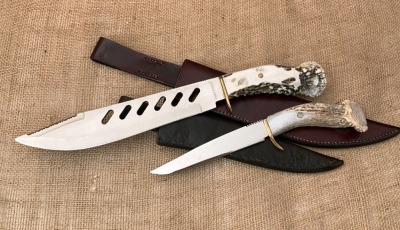 Pair of Crown Stag Fixed Blades