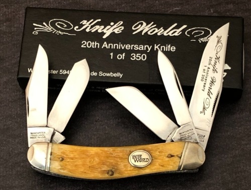 Winchester Knife World 20th Anniversary Bone Sowbelly