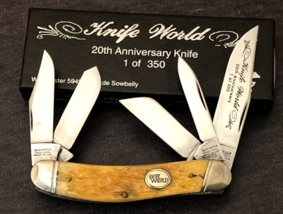 Winchester Knife World 20th Anniversary Bone Sowbelly