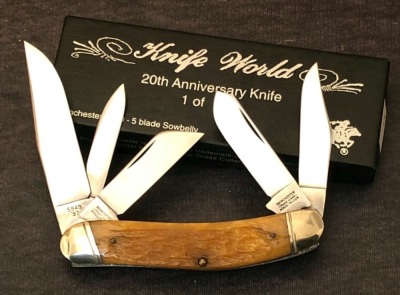 Winchester Knife World 20th Anniversary Bone Sowbelly - 2