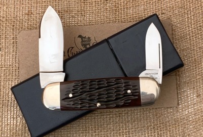 Ka-Bar Union Razor Co Bone Elephant Toenail - 2