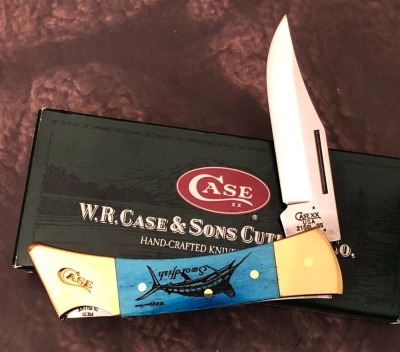 Case Caribbean Blue Bone Lockback