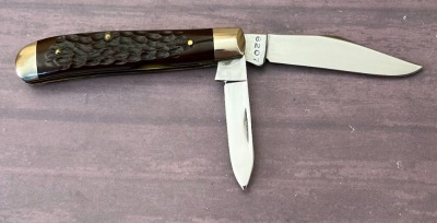 Case 6 Dot Bone Mini Trapper 6207 - 2