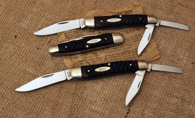Trio of Case vintage whittlers-70's