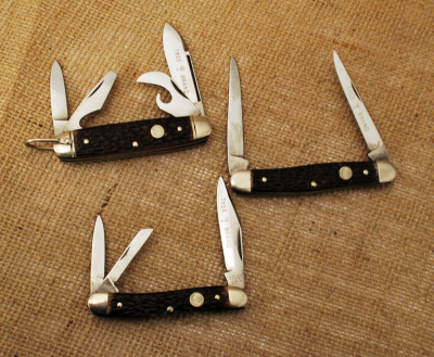 Three Boker USA vintage knives