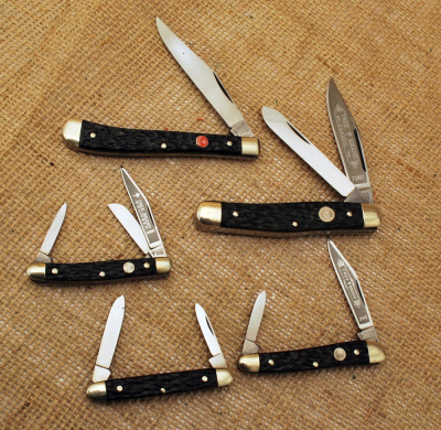 Five vintage Rough black German Bokers