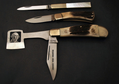Stag and pearl Taylor knives