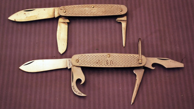 Two Metal handled Scout/Utility knives