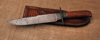 Mulkey Handmade Damascus Bowie