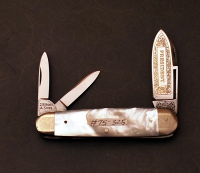 J. W. Hickey Pearl "President" jumbo sleeveboard whittler