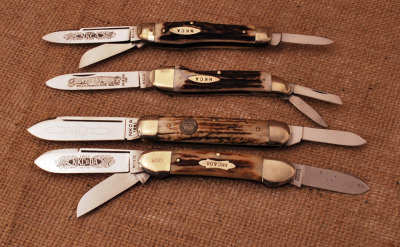 Four stag handled knives made for NKCA