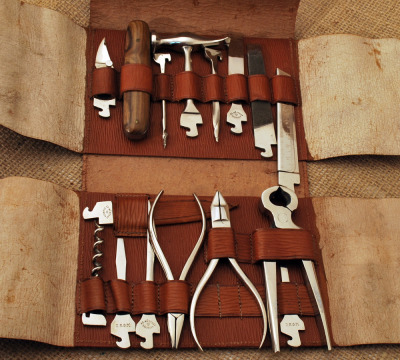 Wusthoff Leather cased tool kit with 3 pliers - 2