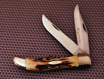 Case 1976 Gray Etch Stag Folding Hunter