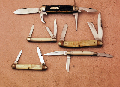 Assortment of Case pre-1965 knives