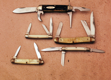 Assortment of Case pre-1965 knives