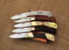 Five different Case '51 lockbacks