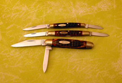 Three 70's Case bone knives