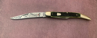 Fight'n Rooster 1982 Green bone toothpick