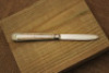 JY Cowlingshaw Sterling fruit knife with carved pearl and inlaid pins. - 2