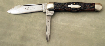 Case Bros. SPRINGVILLE, NY Super Rare 3- year Case mark, swell center 2 blade, Unknown pattern