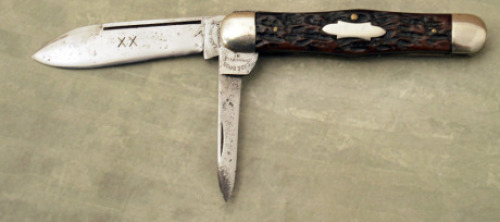Case Bros. SPRINGVILLE, NY Super Rare 3- year Case mark, swell center 2 blade, Unknown pattern