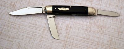 Case Tested slick black cattle knife