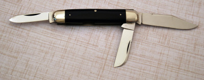 Case Tested slick black cattle knife - 2