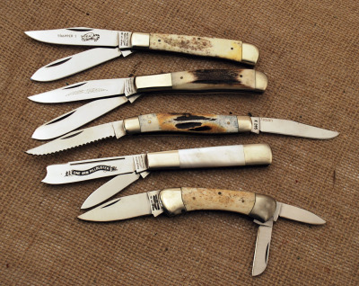 Five vintage Parker knives