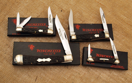 Four Bone Handled Winchesters in Boxes