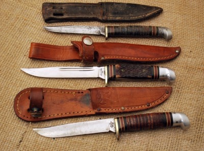 Trio of Western USA fixed blades - 2