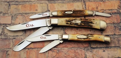 Lot - 1978 Red Etch Stag Set of Case Knives