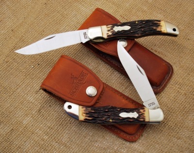 Two Schrade USA Folding Hunters