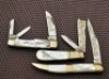 Three pearl Fight'n Rooster knives