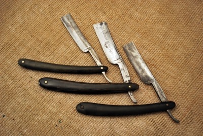 Three Horn handled Razors