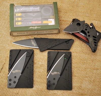 Group of tool cards & knives