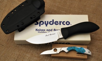 Two Rare Spyderco: Moran and turquoise handle