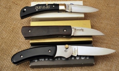 Three Northern Virginia Club knives, handmade Beverly, Case & Sarco - 2