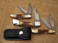 Trio of Parker-Edwards Damascus