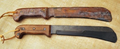 Case WWII Pilot's Survival machetes- one still in rubber coating - 2