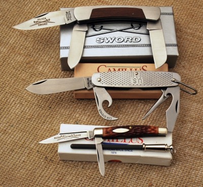Three Camillus USA knives.