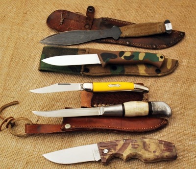 Five various knives