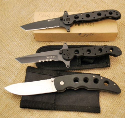 Three CRKT M16 and Bwana