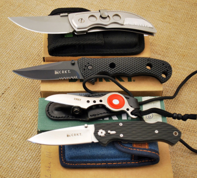 Four CRKT Serengeti Hunter, Hammond Cruiser, Cling-on, Lake III