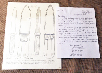 M. H. Cole original illustration of Case Sticking Knife for his Military Books