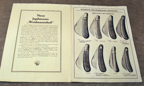 Weidmannshiel vintage catalog sheets and advertising