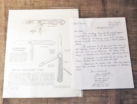 Cole Original Book illustrations showing Empire and Kastor knives.